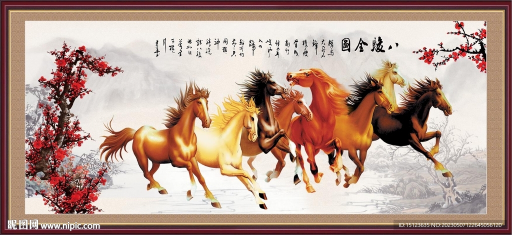 八骏全图