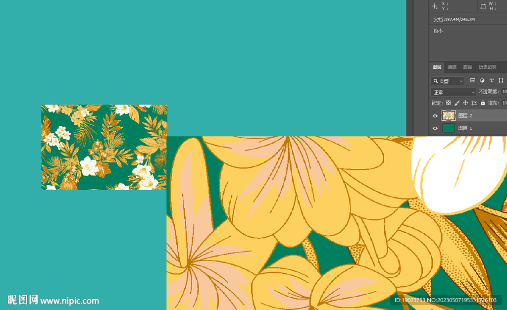 手绘女装花卉