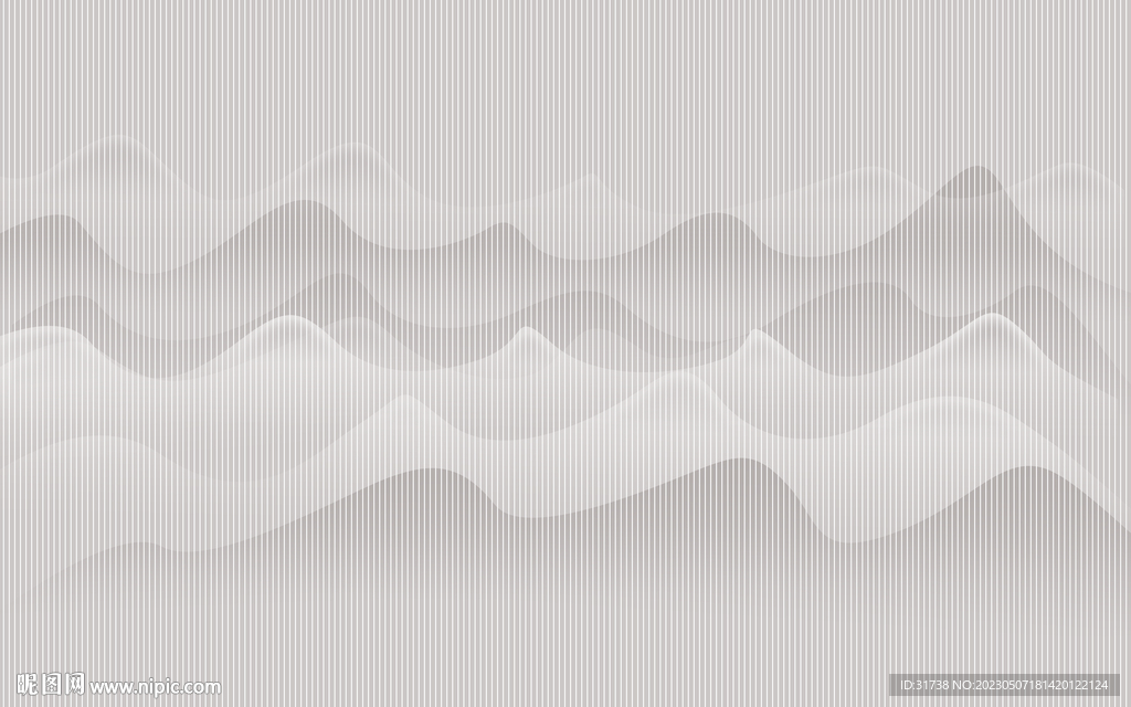 新中式水墨山峰背景墙