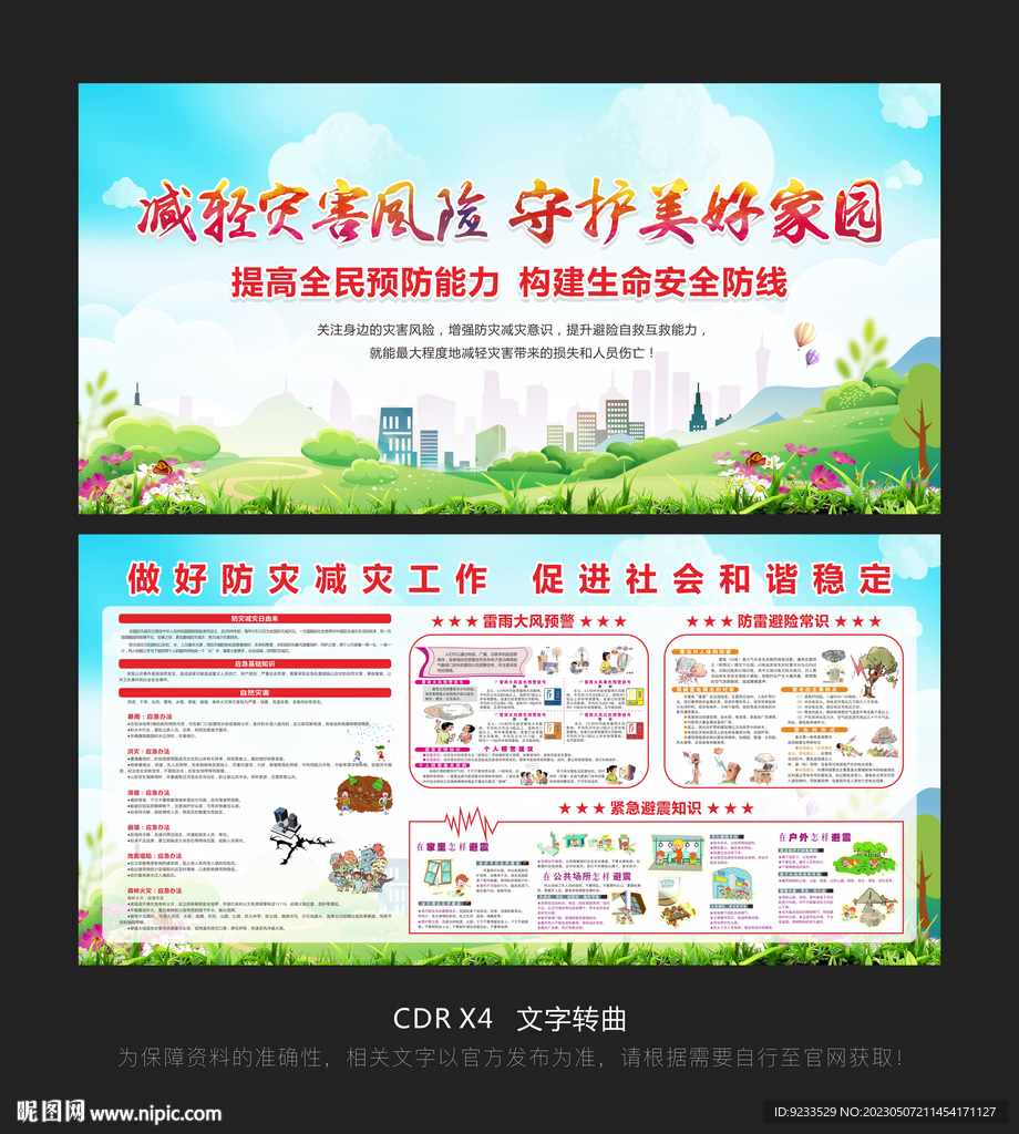 防灾减灾展板