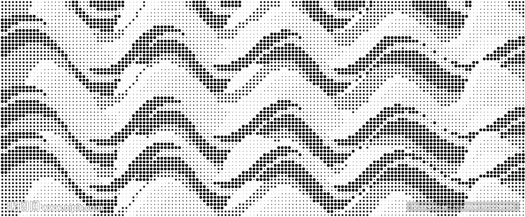 圆点波浪纹镂空