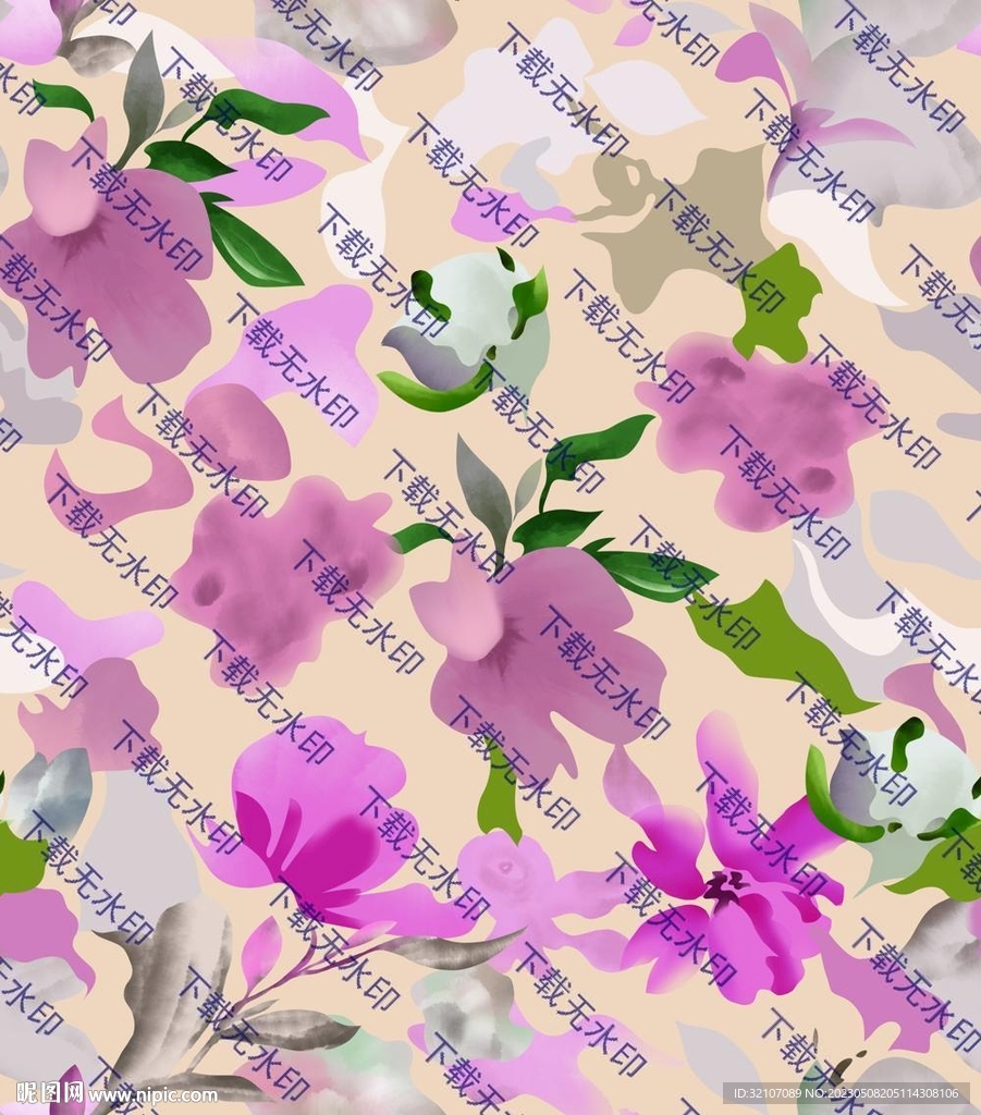 水彩花
