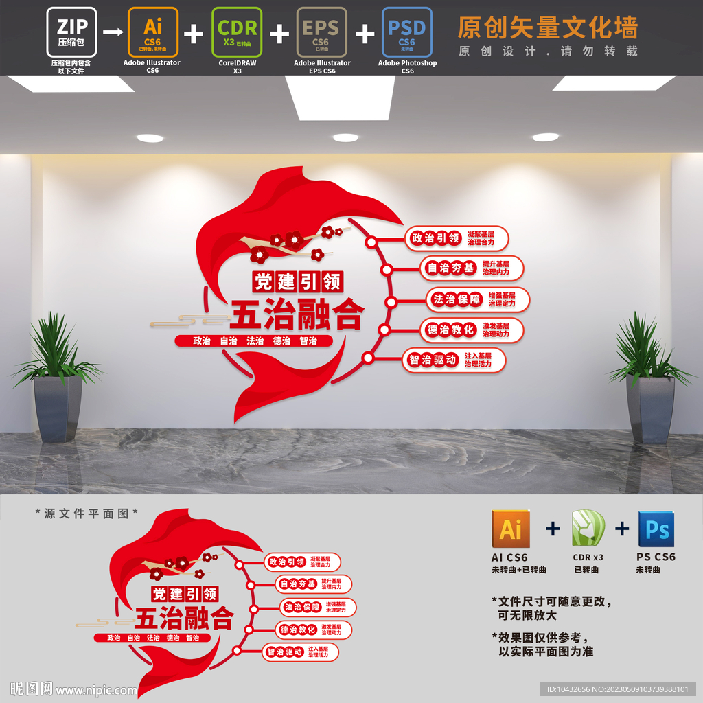 五治融合党建文化墙