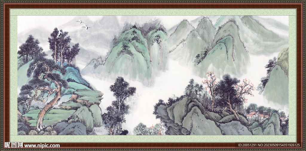 山水中堂画 