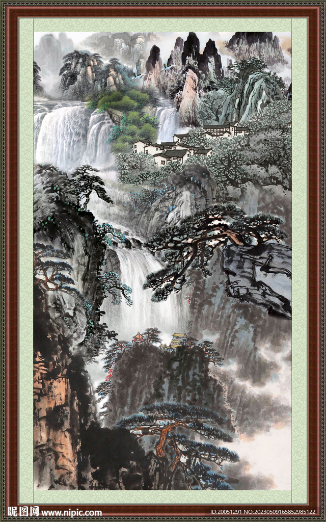 国画山水图 