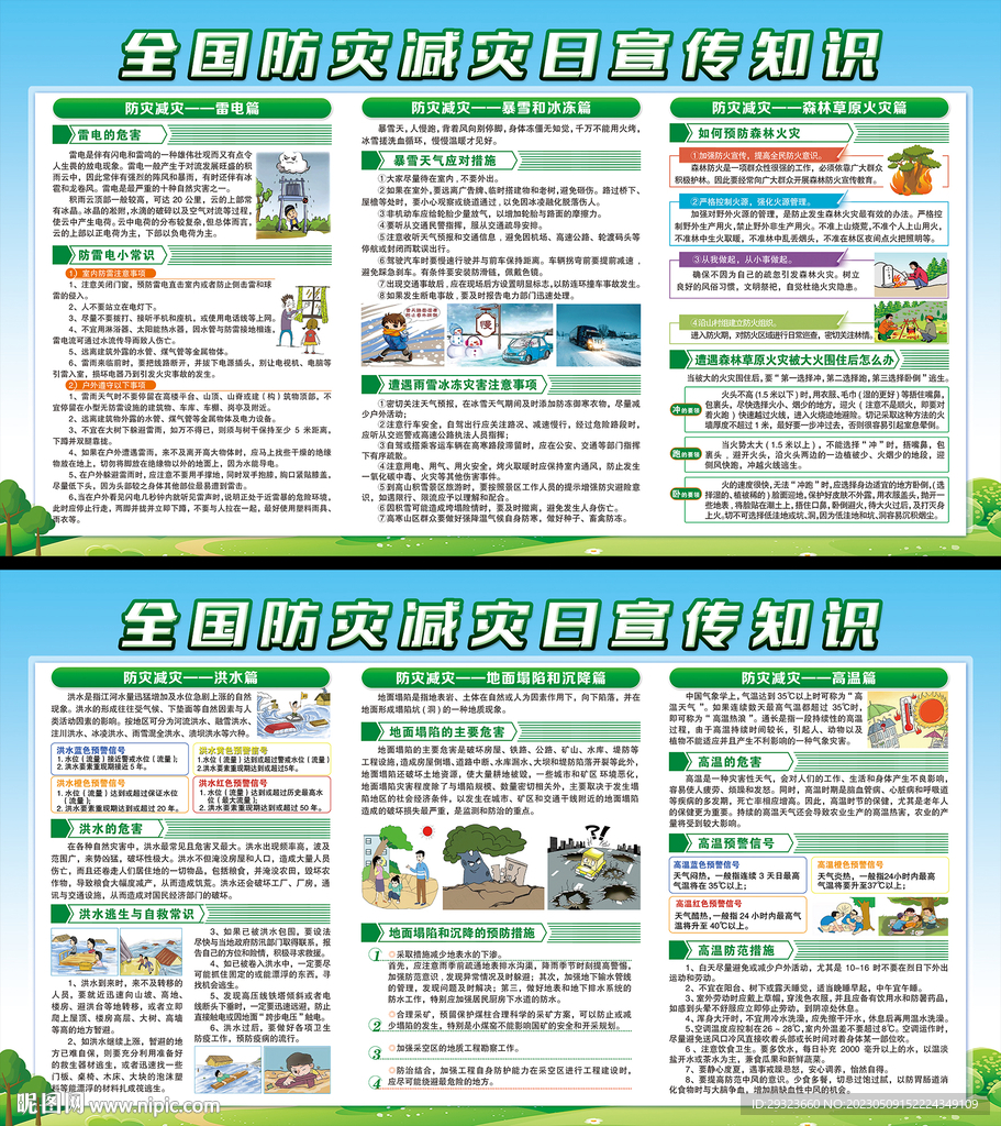 防灾减灾日展板