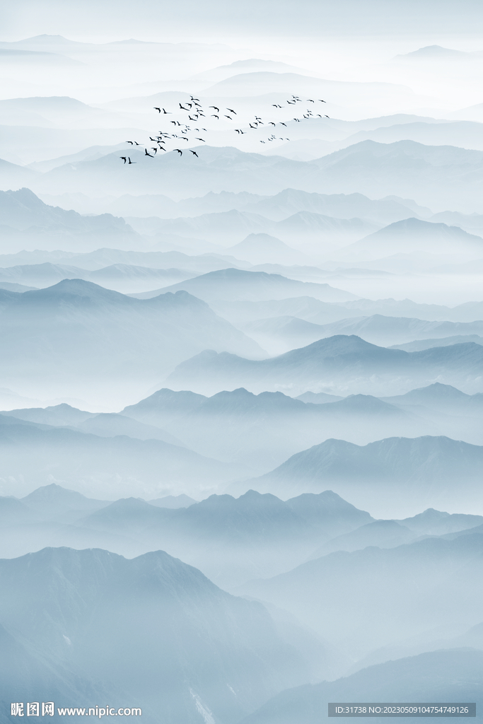 意境水墨山水画