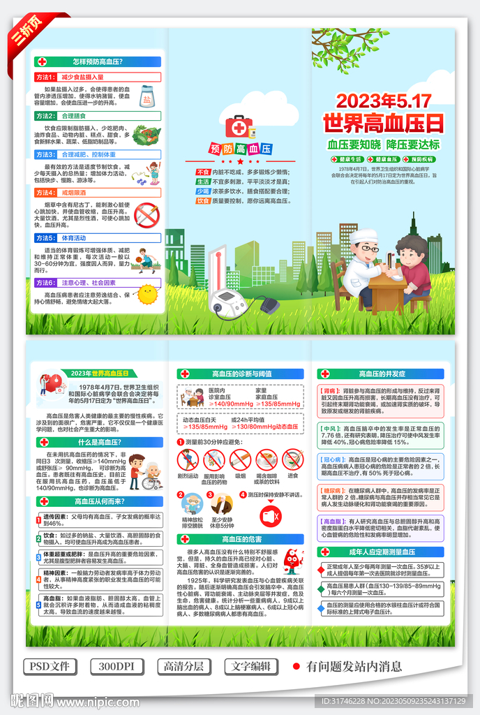 2023年世界高血压日三折页