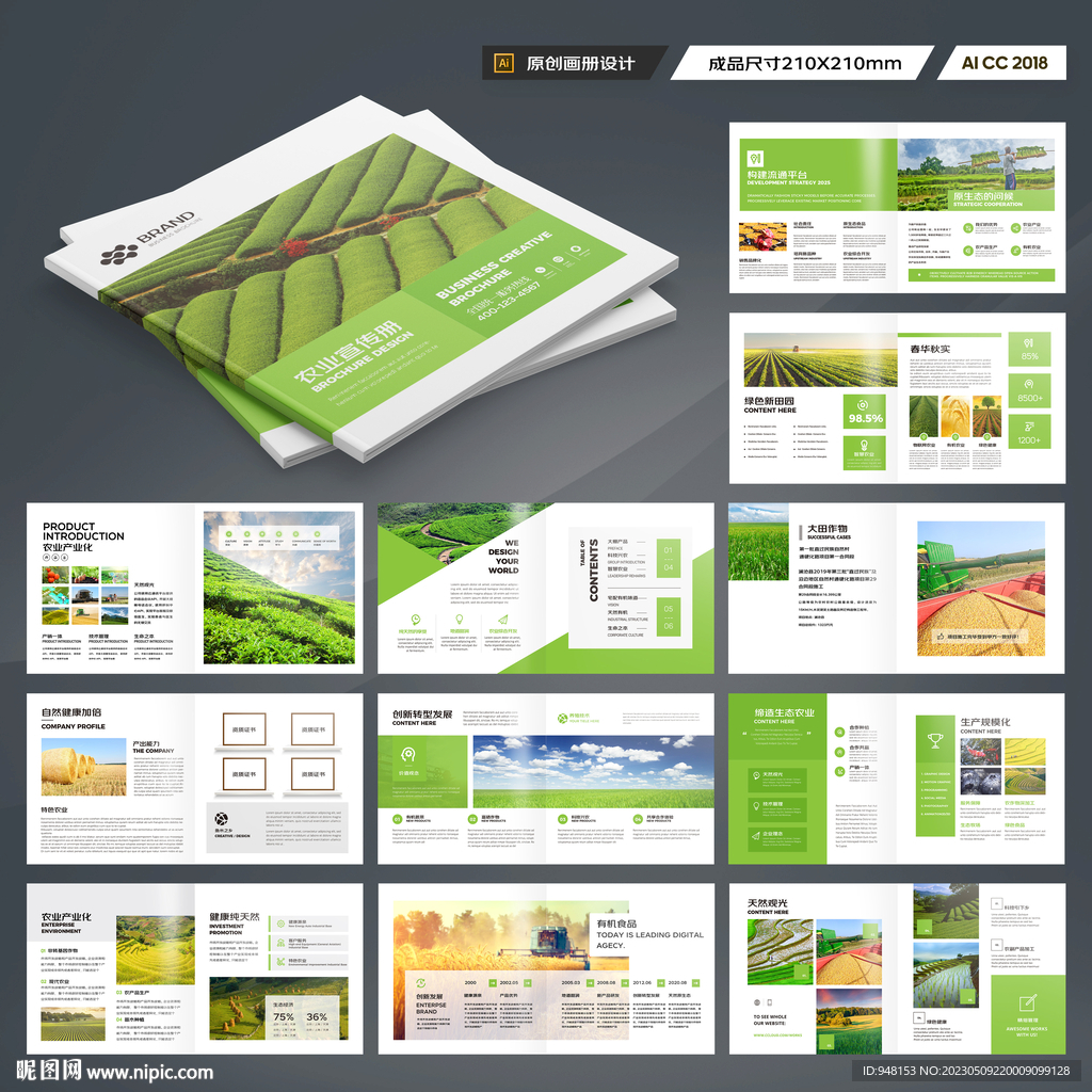 方形农业合作社画册