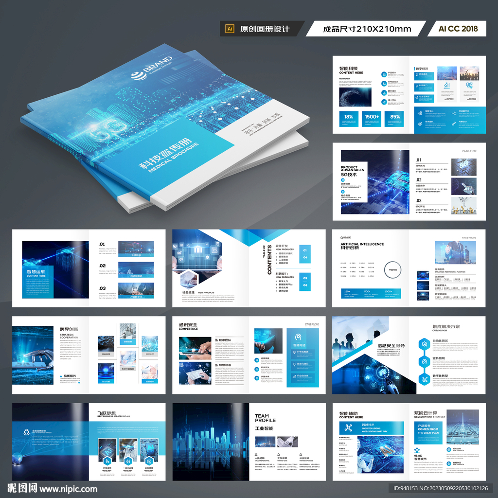 方形大数据画册