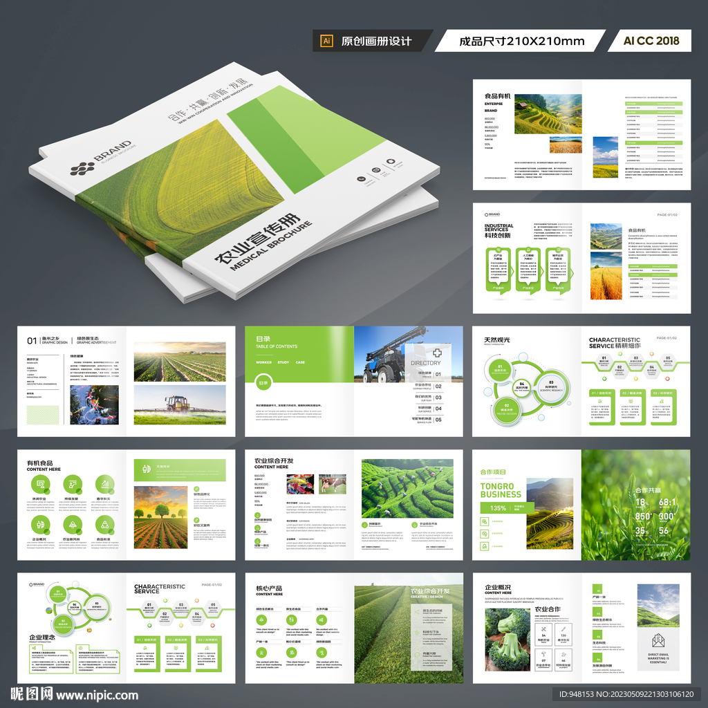 方形农业合作社画册