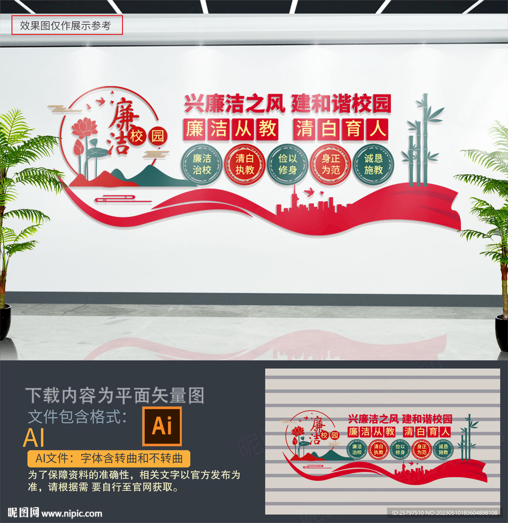 校园廉洁文化墙