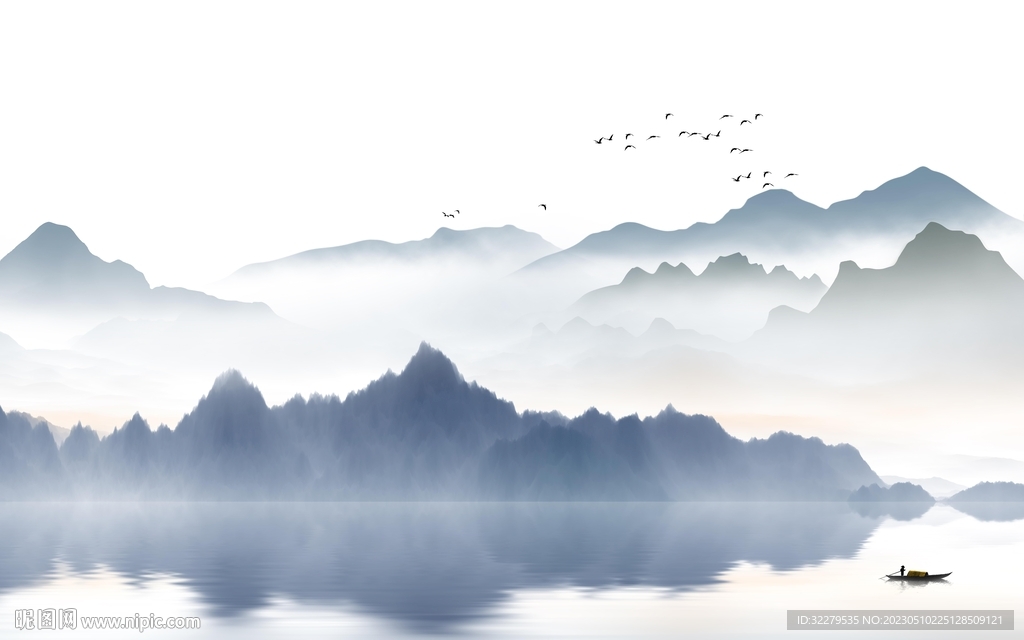 意境 最新山水背景 TiF分层