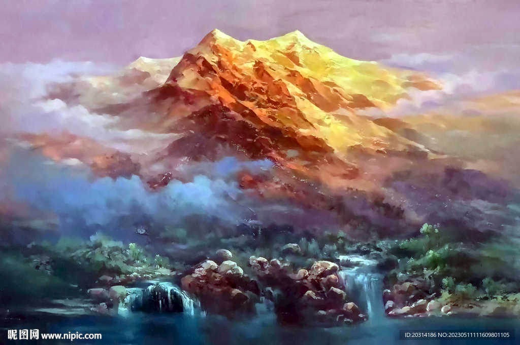 发财风水风景壁画