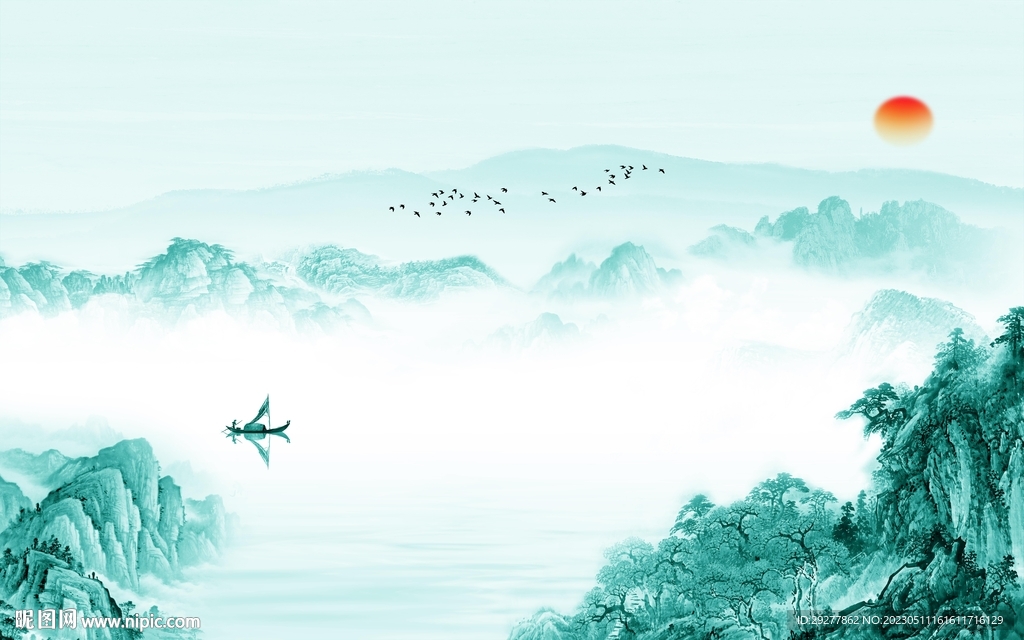 意境 高雅现代山水 TiF分层