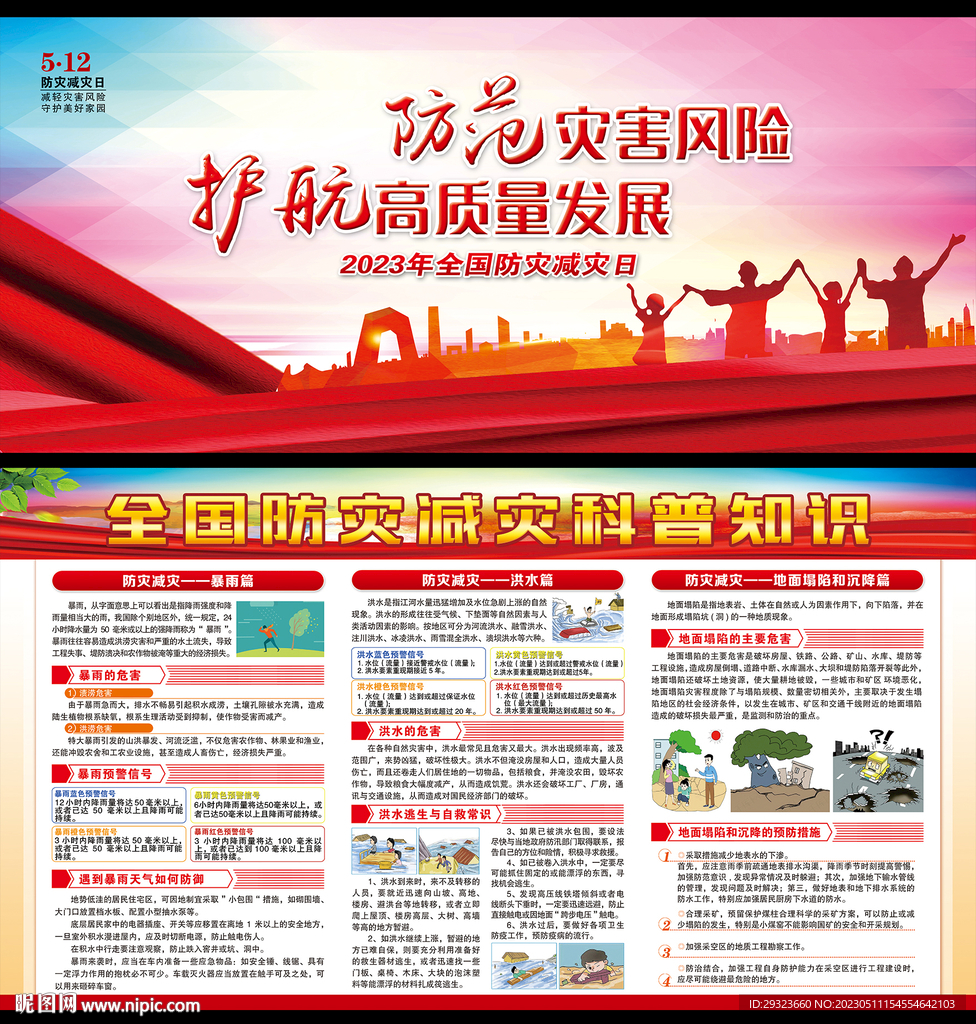 防灾减灾展板