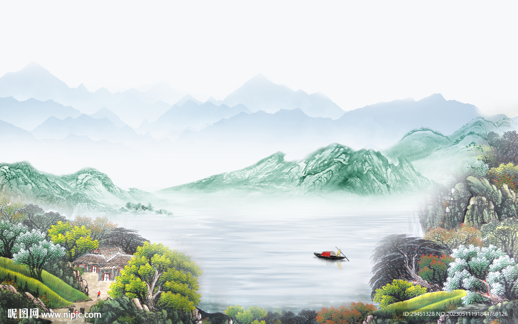 高清 客厅背景墙画 tif分层