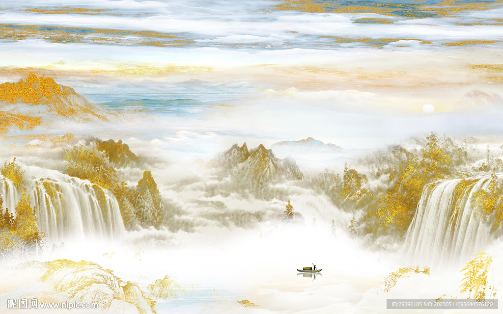 大气 高端别墅山水 TIF分层