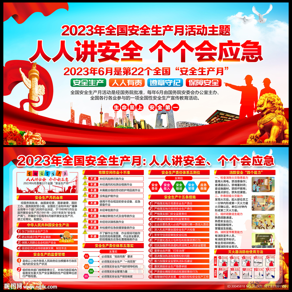 安全生产月展板
