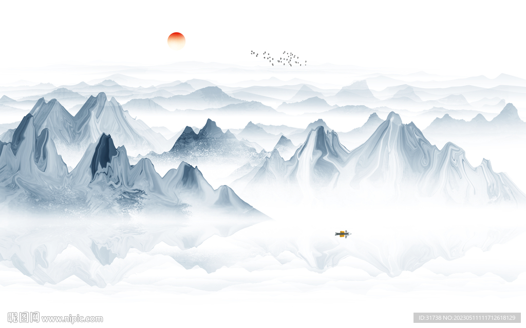水墨山水图
