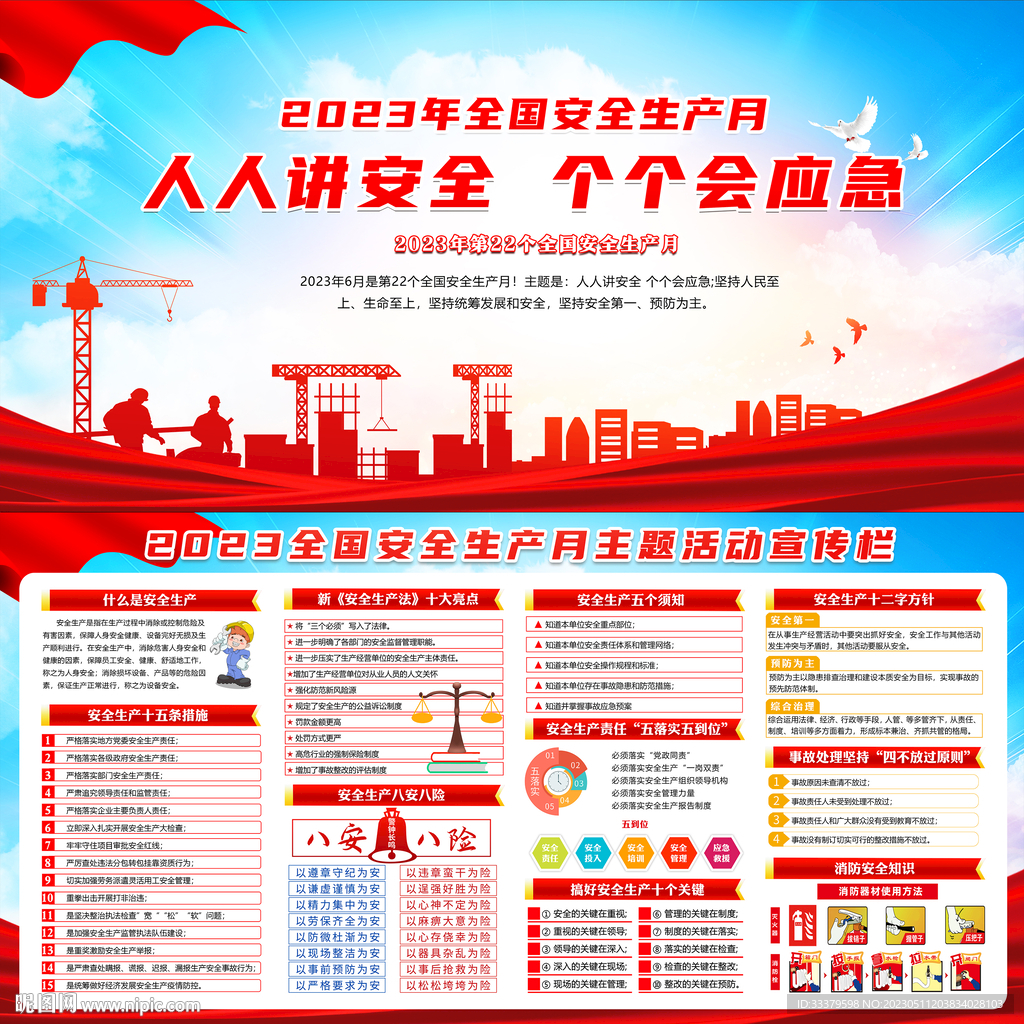 2023全国安全生产月宣传栏