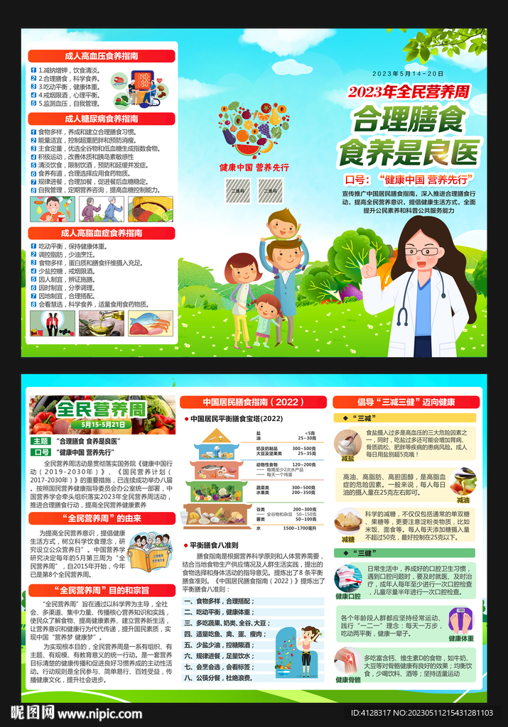 2023全民营养周三折页
