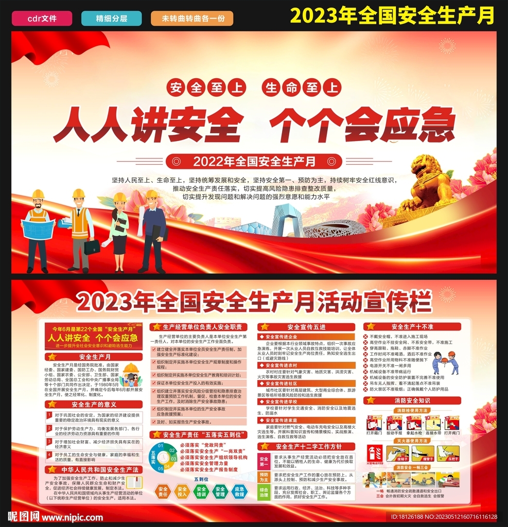 2023安全生产月展板