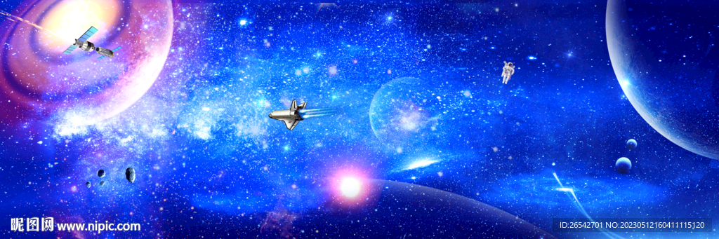 蓝色星空背景