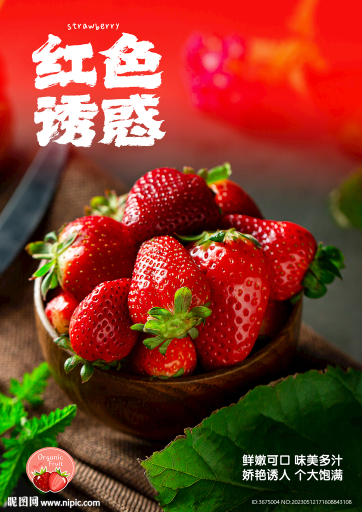 草莓推广海报