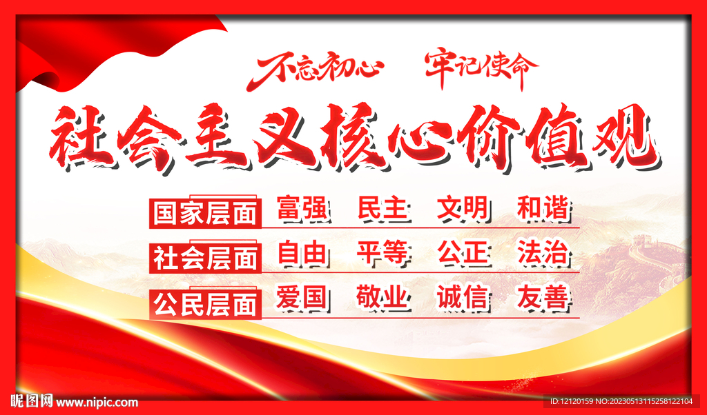 核心价值观展板背景