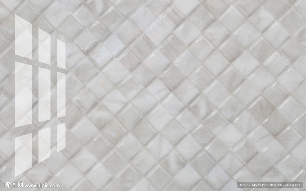 合层方块瓷砖效果背景墙素材