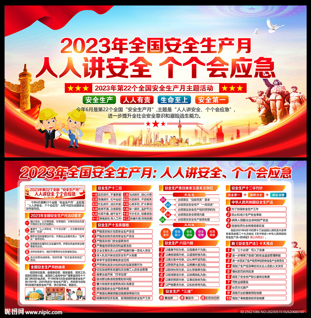 2023年安全月宣传展板