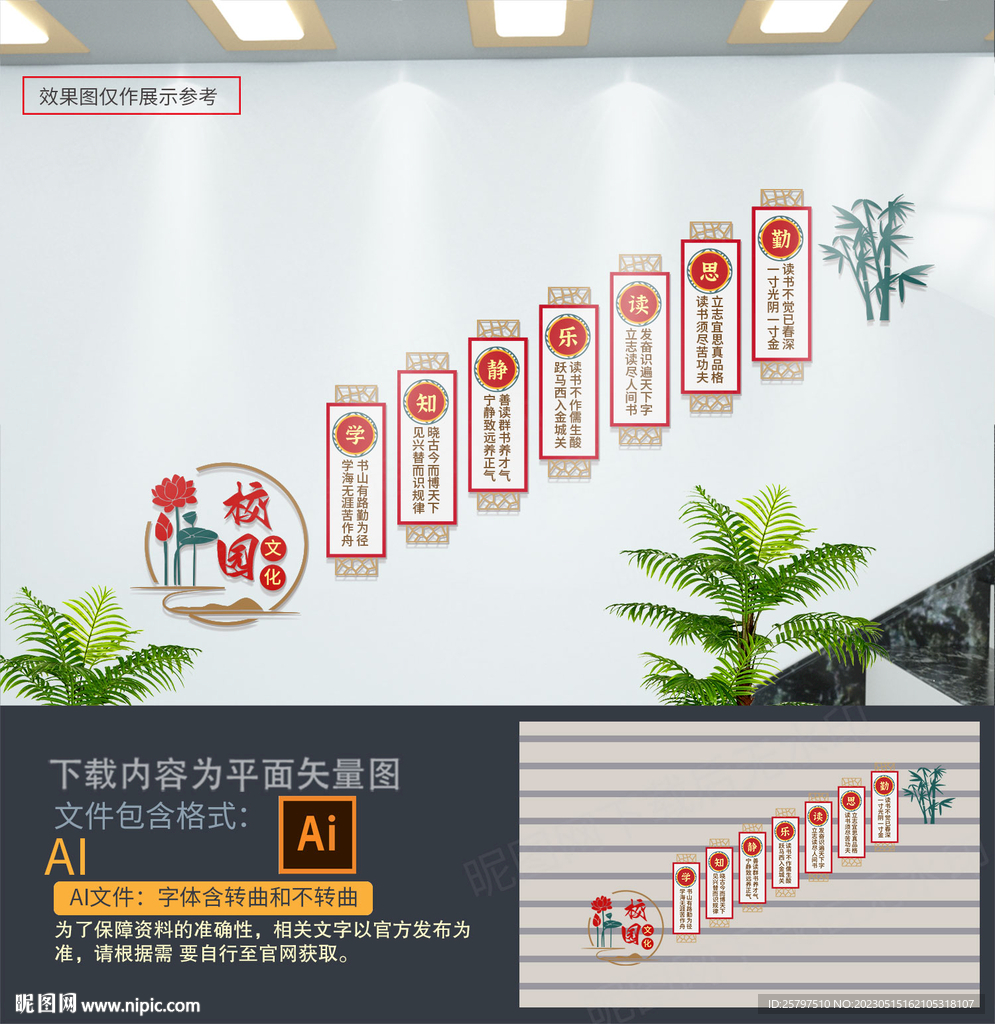 校园楼梯文化墙