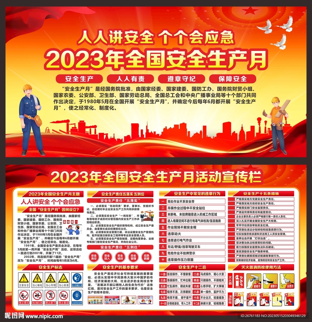 安全生产月宣传栏