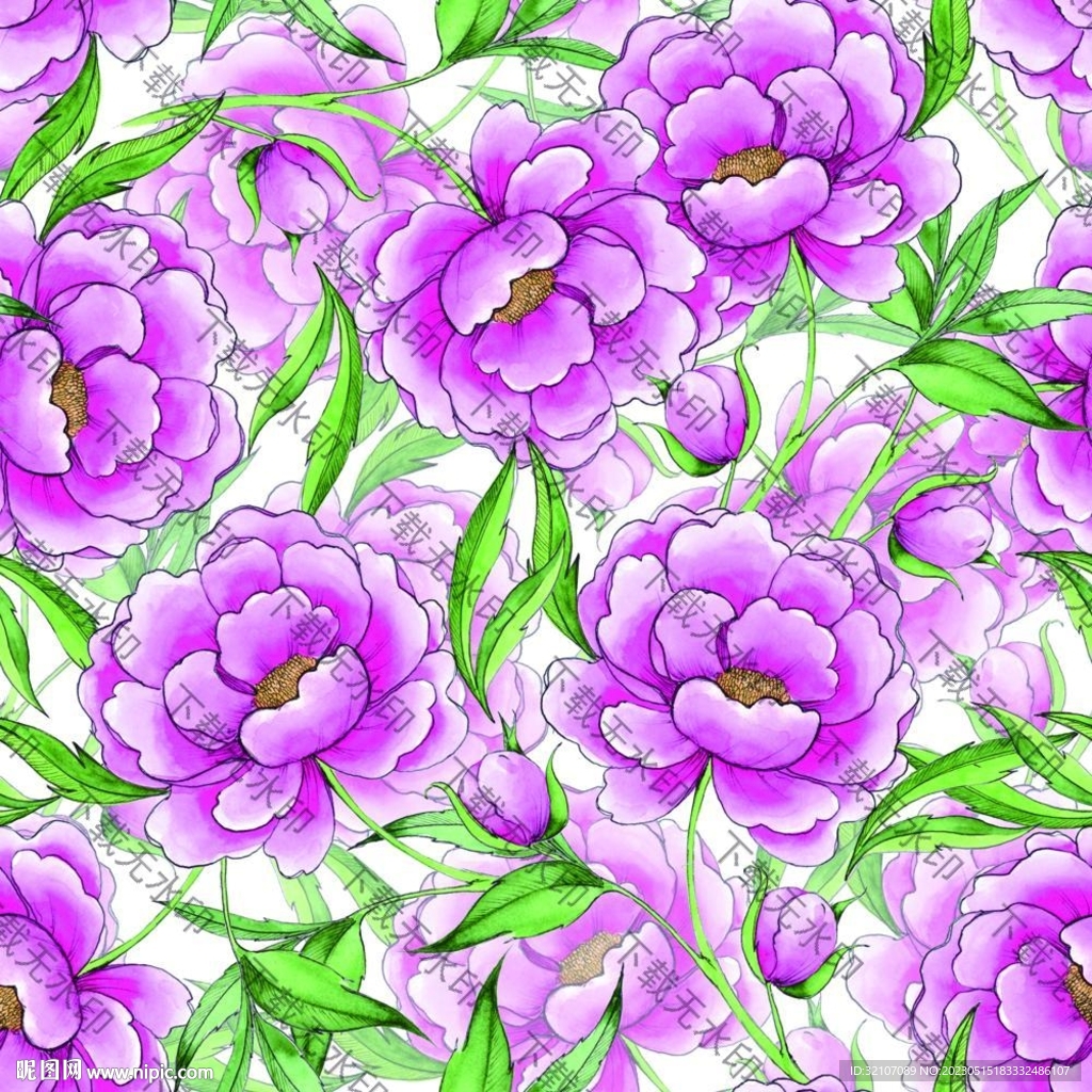 水彩花