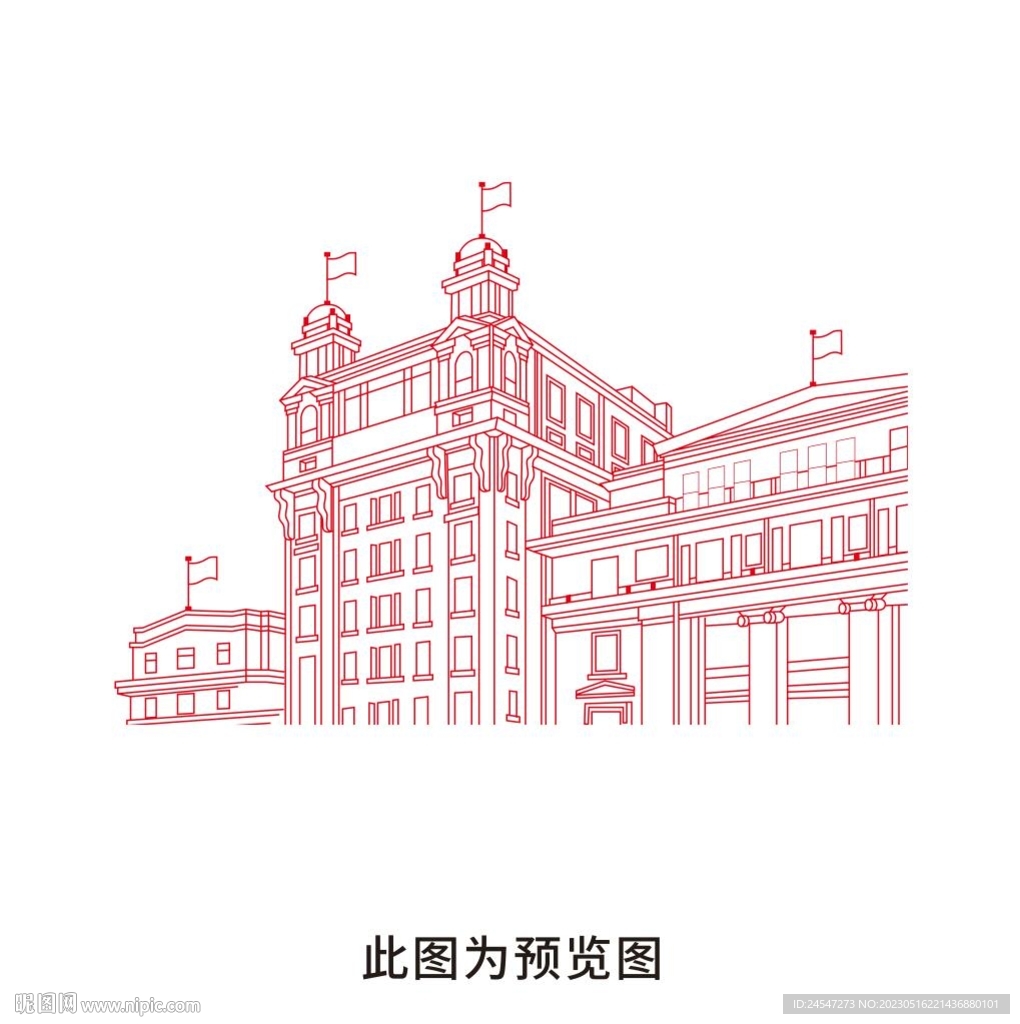 建筑线稿