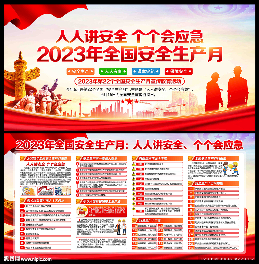 2023年安全生产月展板