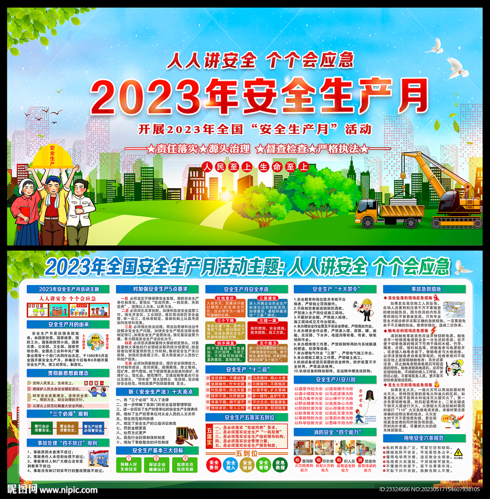 2023年安全月展板