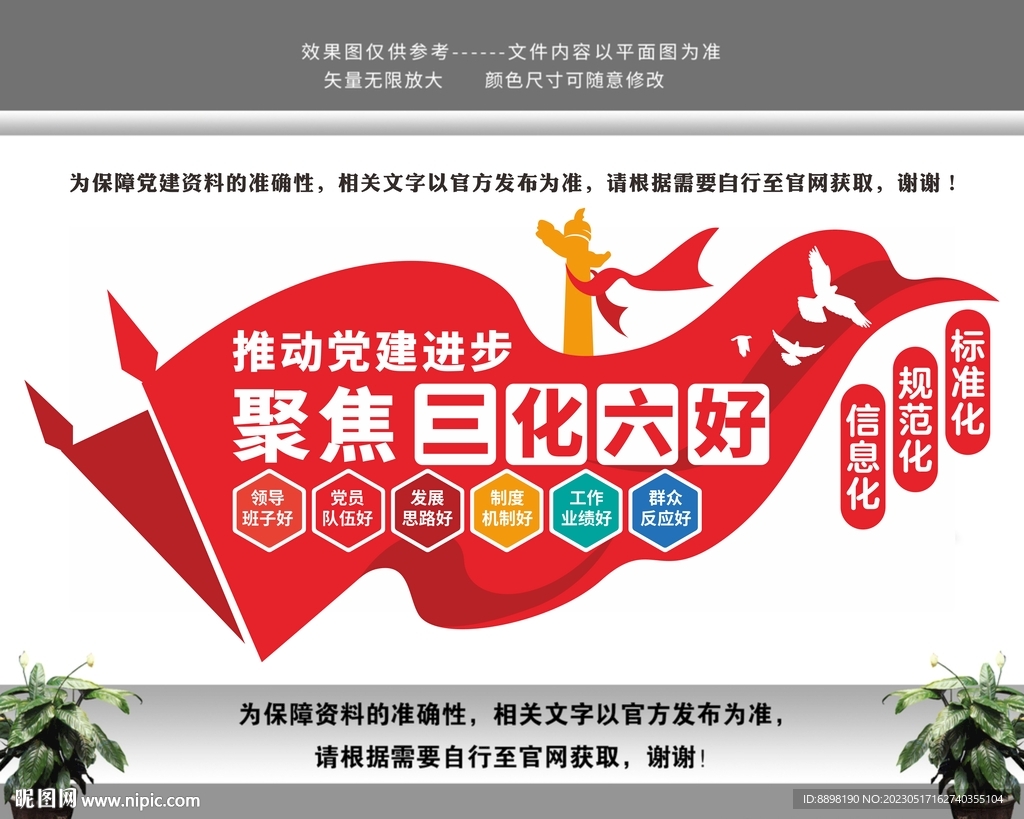 推进党建进步聚焦三化六好文化墙