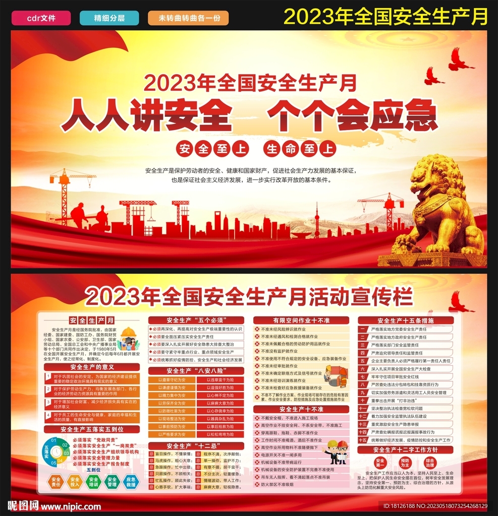 2023年安全生产月展板