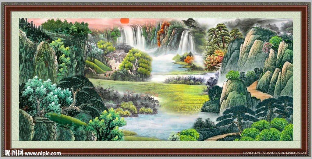 山水中堂画