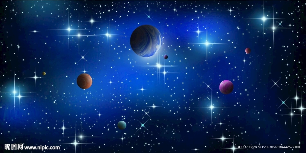蓝色星空背景