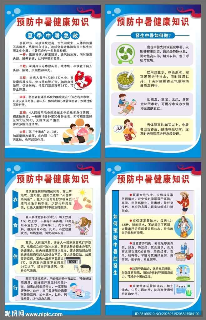 预防中暑知识海报