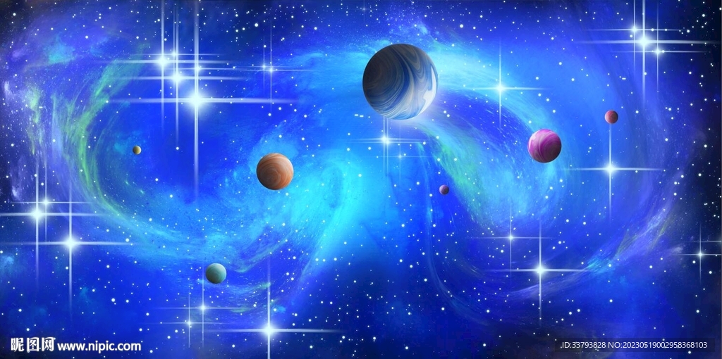 蓝色星空背景