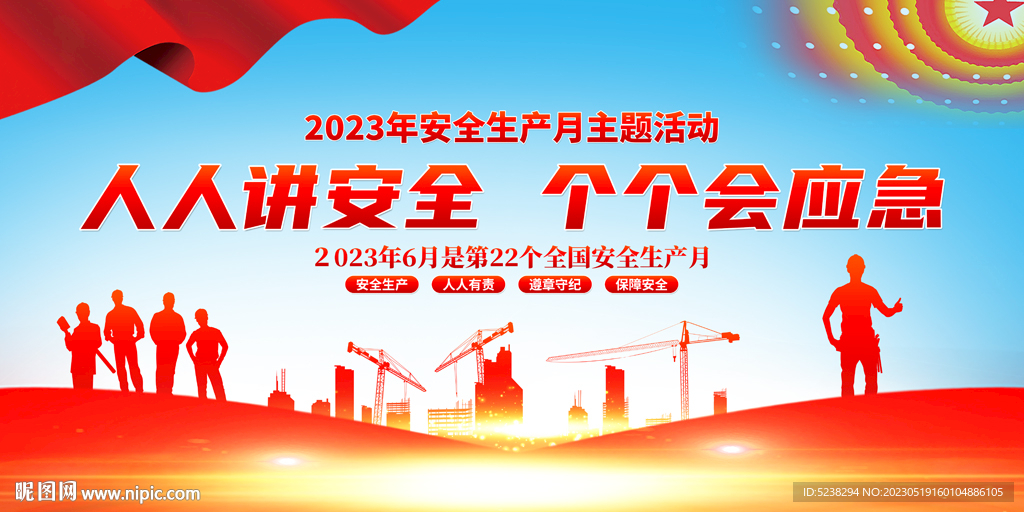 2023安全生产月展板