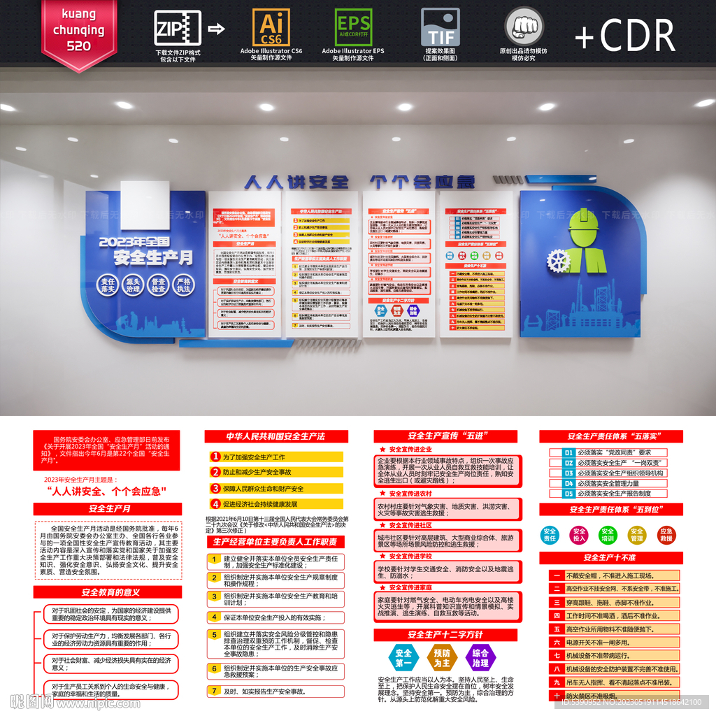 安全生产月文化墙