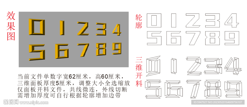 三维立体数字