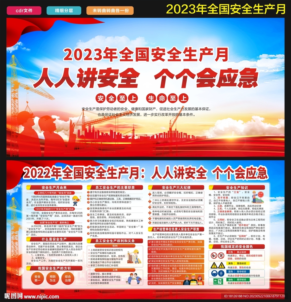 2023安全生产月展板