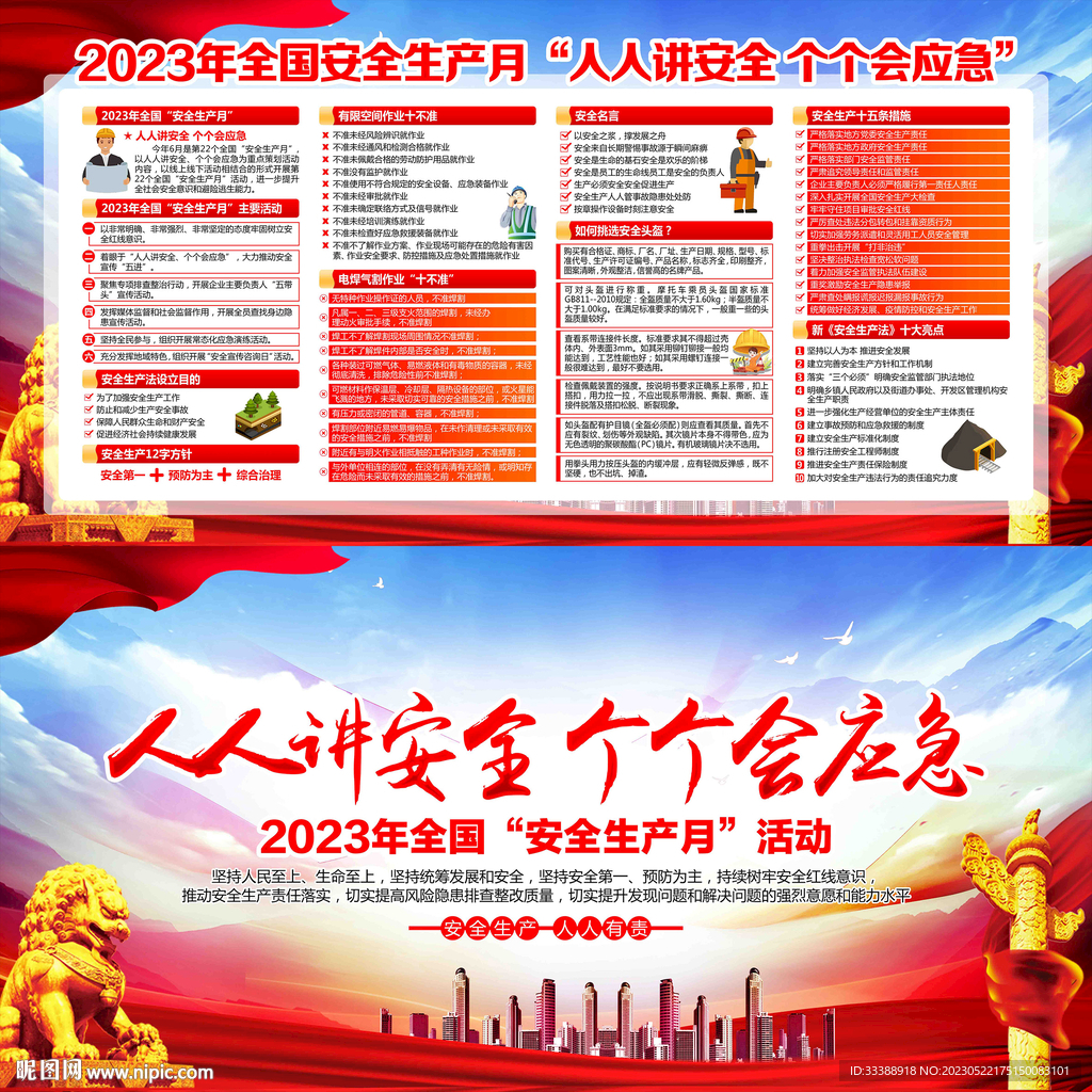 2023年全国安全生产月宣传栏