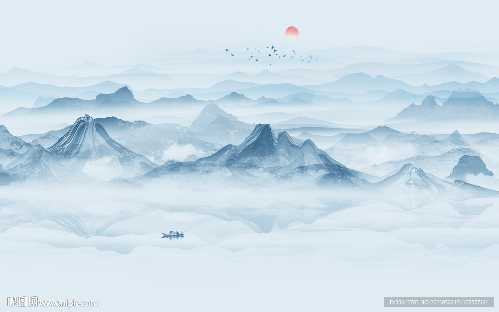 水墨山水画